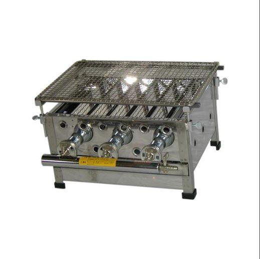 値下げ!! ツバメ製作所 LPガスコンロ BBQ 3連 焼台 画像1
