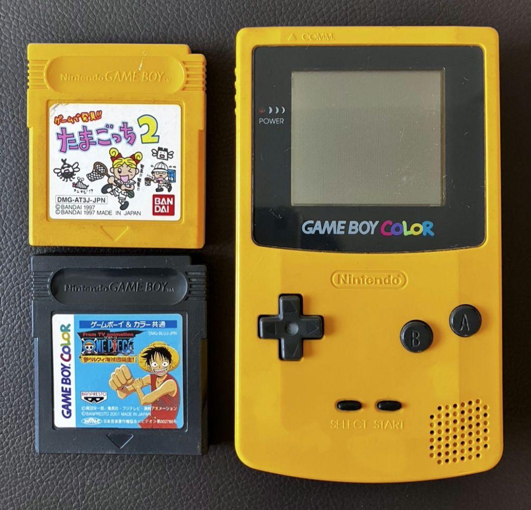 ゲームボーイカラー イエロー 本体、たまごっち2.ワンピース夢のルフィ海賊団誕生 5,724円