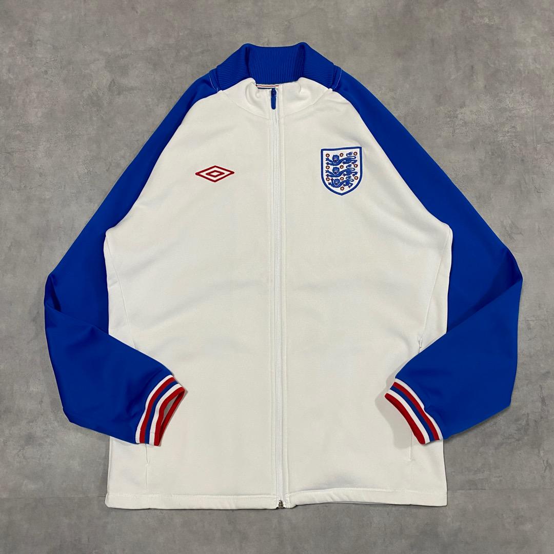 アンブロ イングランド トラックジャケット サッカー 白 青 XL 13721