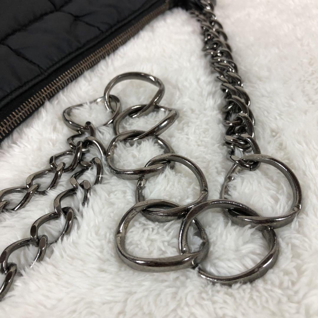 CHANEL ショルダーバッグ チョコバー ナイロン ワンショルダー ブラック