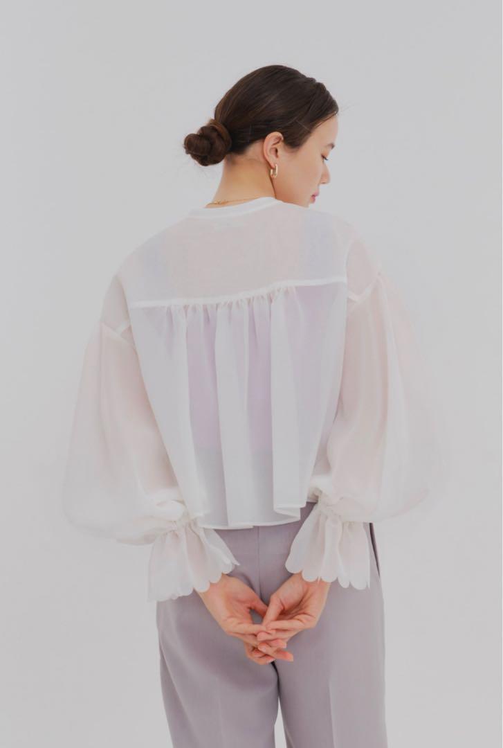yori⭐︎新品•未着用•タグ付き⭐︎スカラップシアージャケット スカラップシアージャケット | 2024 SM Collection| yori
