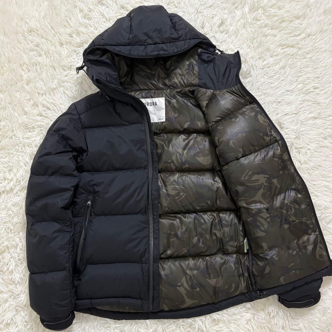 NANGA ×アーバンリサーチドアーズ オーロラダウンジャケット 36 黒 迷彩S NANGA