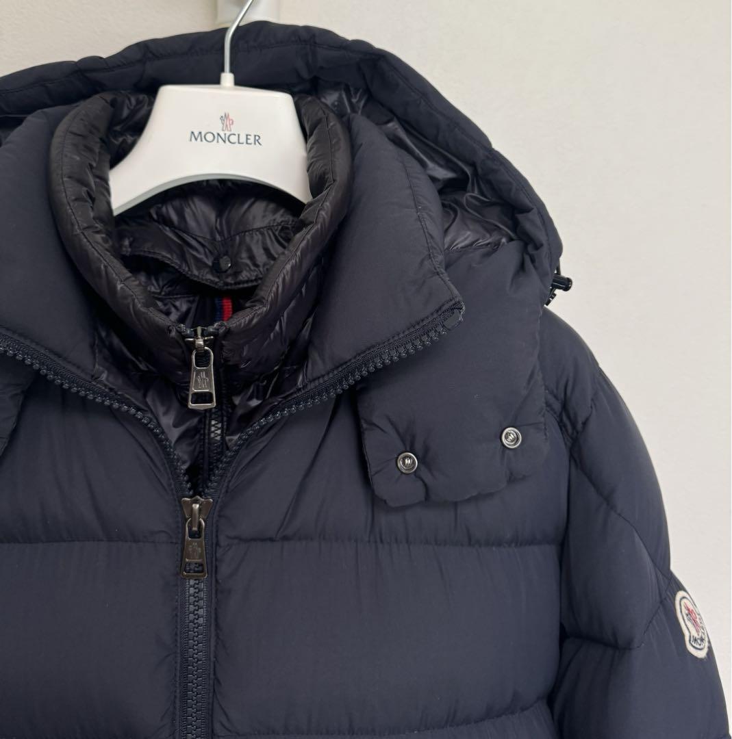 美品.MONCLER \"BRIQUE ブリク” 確実正規品 ネイビー T2