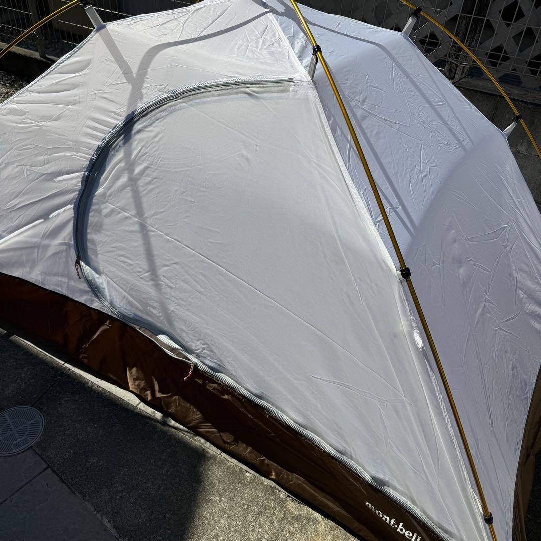 美品　モンベル　クロノスドーム2  テント　オレンジ　吊り下げ式山岳テント
