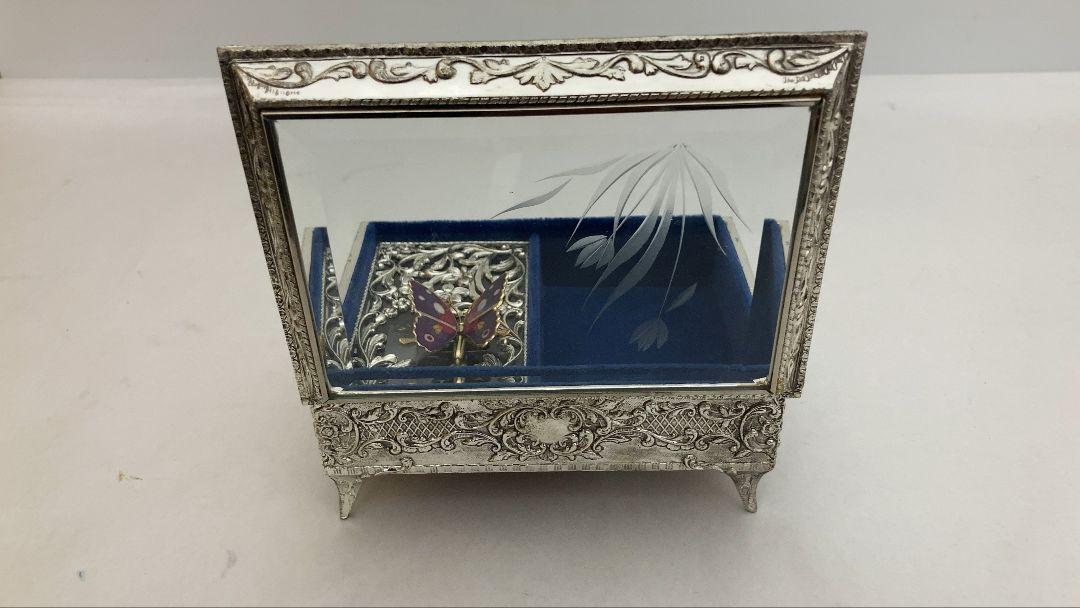 SANKYO 宝石箱 オルゴール 蝶々 ジュエリーボックス