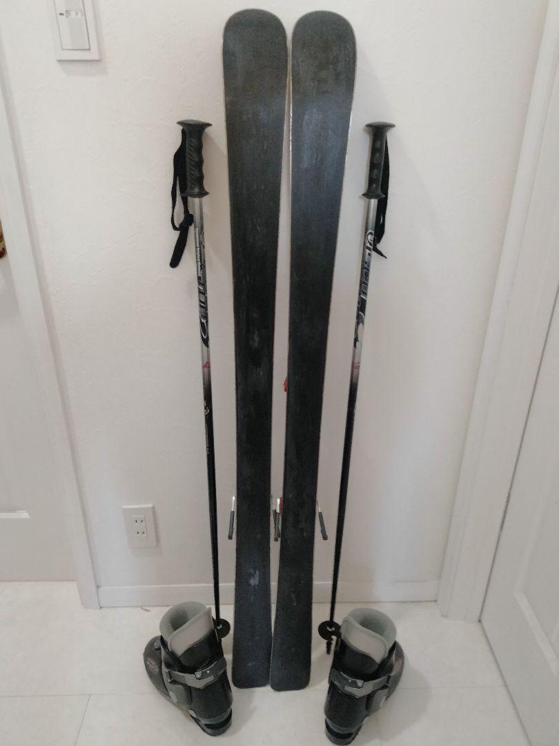 スキーセット 板スワロー130cm 靴カザマ23cm ストック110cm