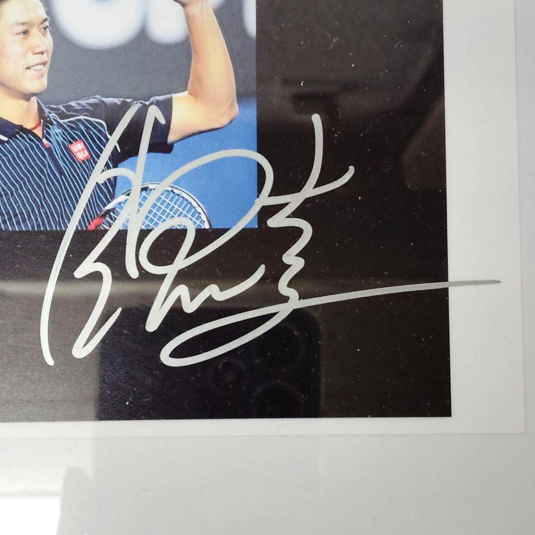 錦織圭　サイン入り写真　額縁入り 錦織圭 サイン入り写真 額縁入り - メルカリ