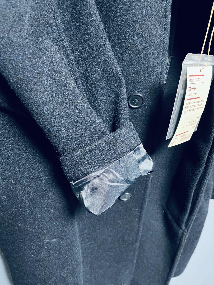 無印良品MUJI 再生ウール混コート　ダークネイビー Mサイズ　未使用