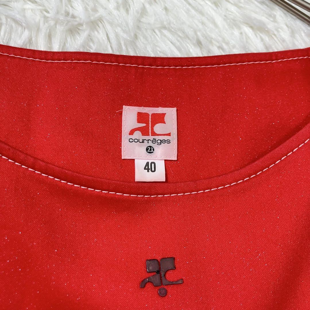 【ちゃむち】✨️【クレージュ】大きいサイズ ノースリーブワンピース ラメ