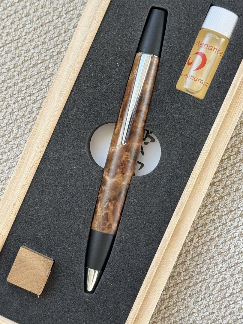 野原工芸　マーブルウッド　ロータリーボールペン
