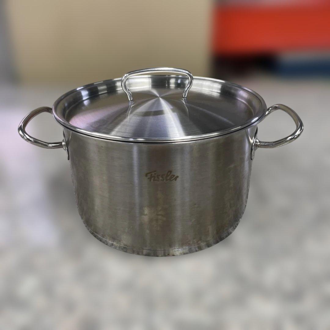 Fissler フィスラー 両手鍋 ステンレス 蓋付き 料理器具 キッチン傷や汚れあり