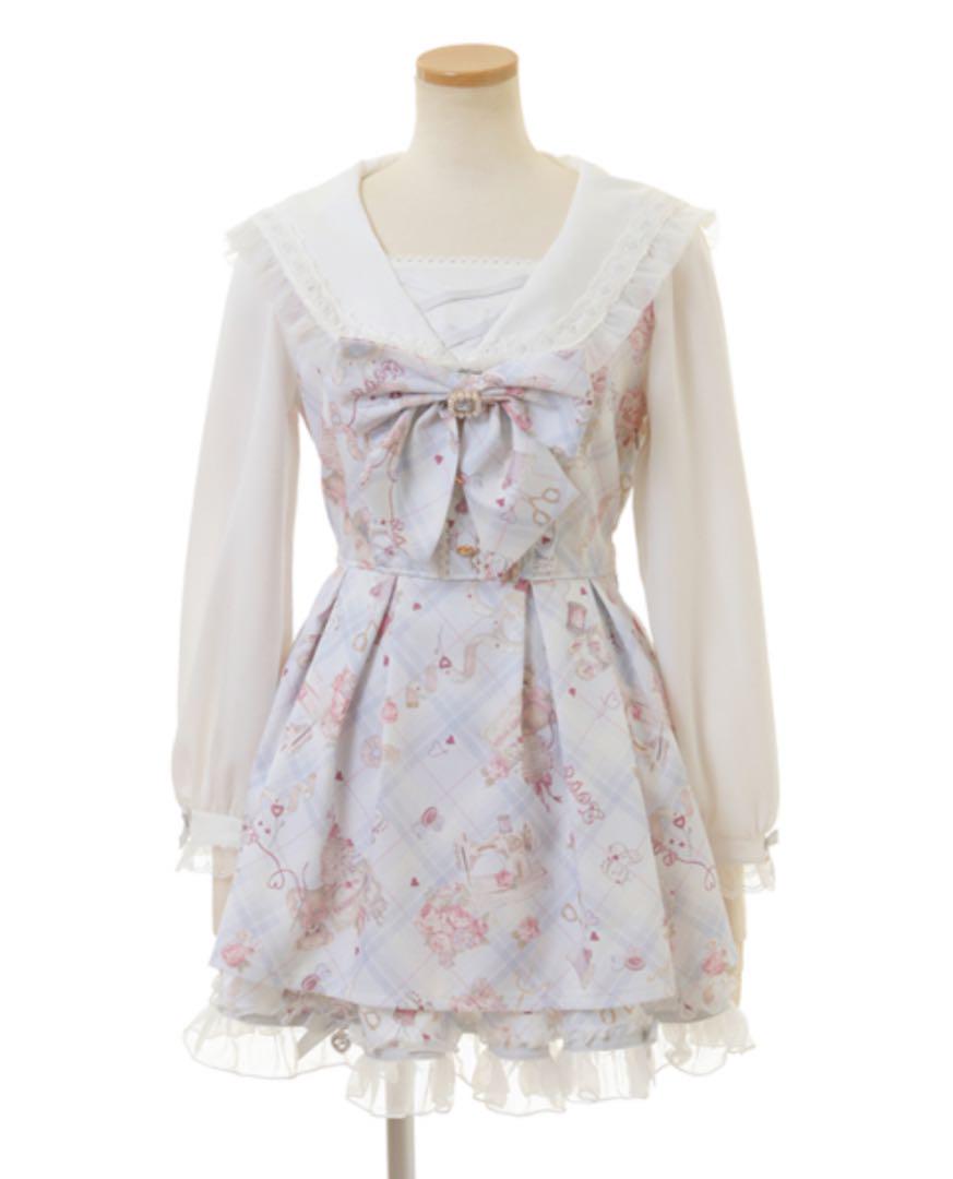 リズリサ lizlisa Sewing Bear柄セットアップ　ブルー 13,320円