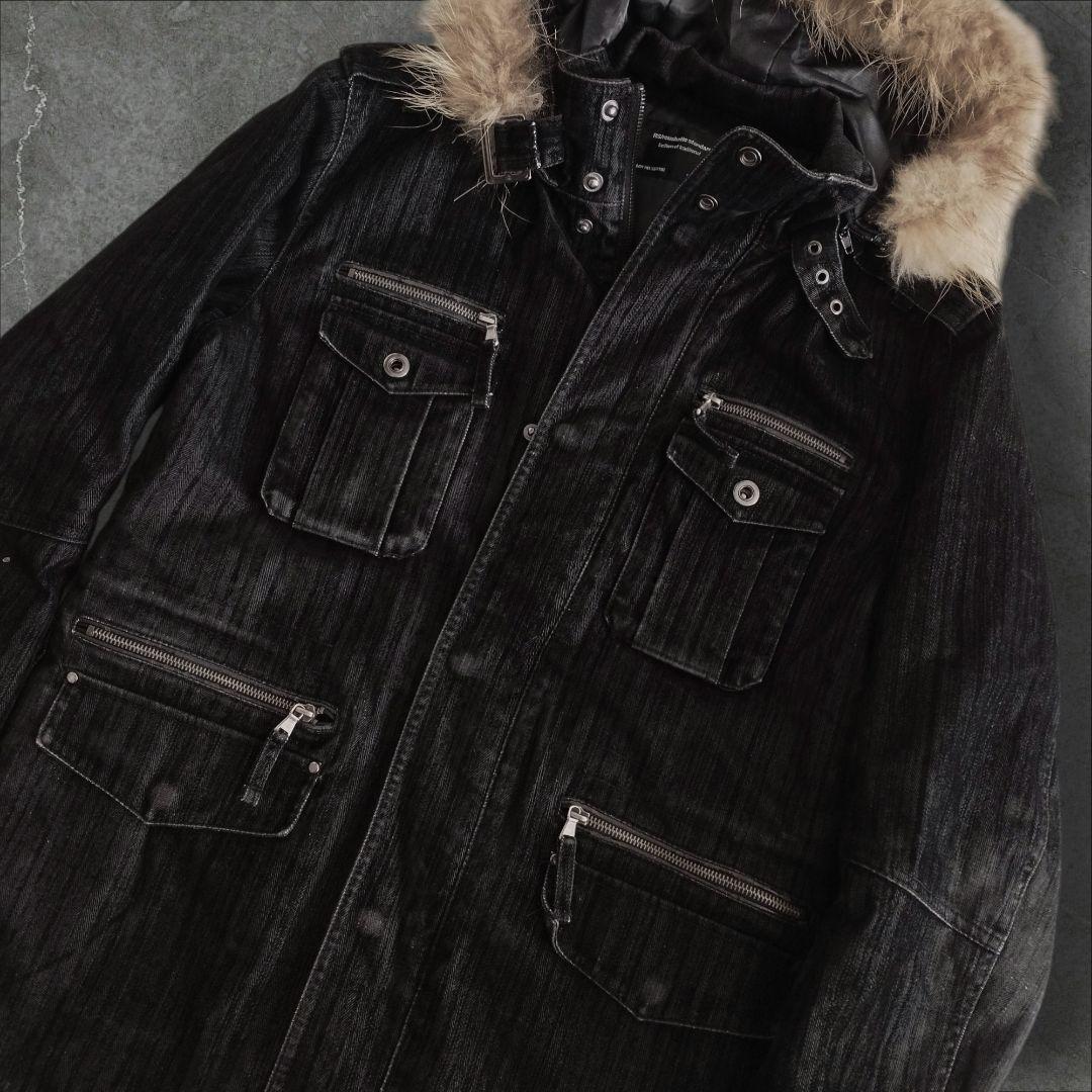 00s archive gimmick fur jacket ファー付きコート