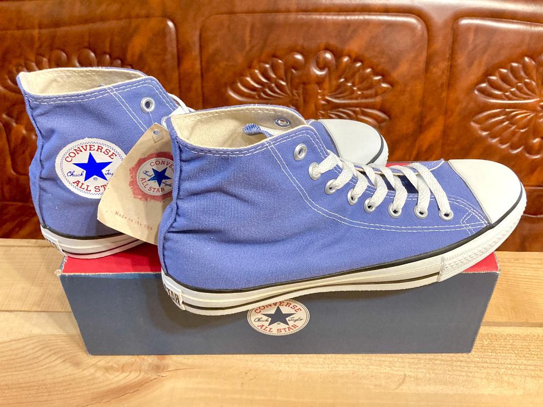 80s USA製　コンバース オールスター パステルブルー　ローカット コンバースUSA製80sオールスターローALL STAR Lo青24㎝ブルー