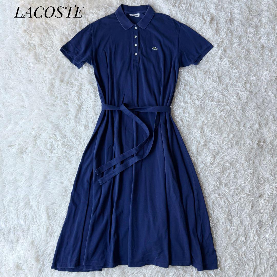 LACOSTE ポロワンピース　ネイビー LACOSTE ワンピース ベーシックポロドレス / ポロワンピース
