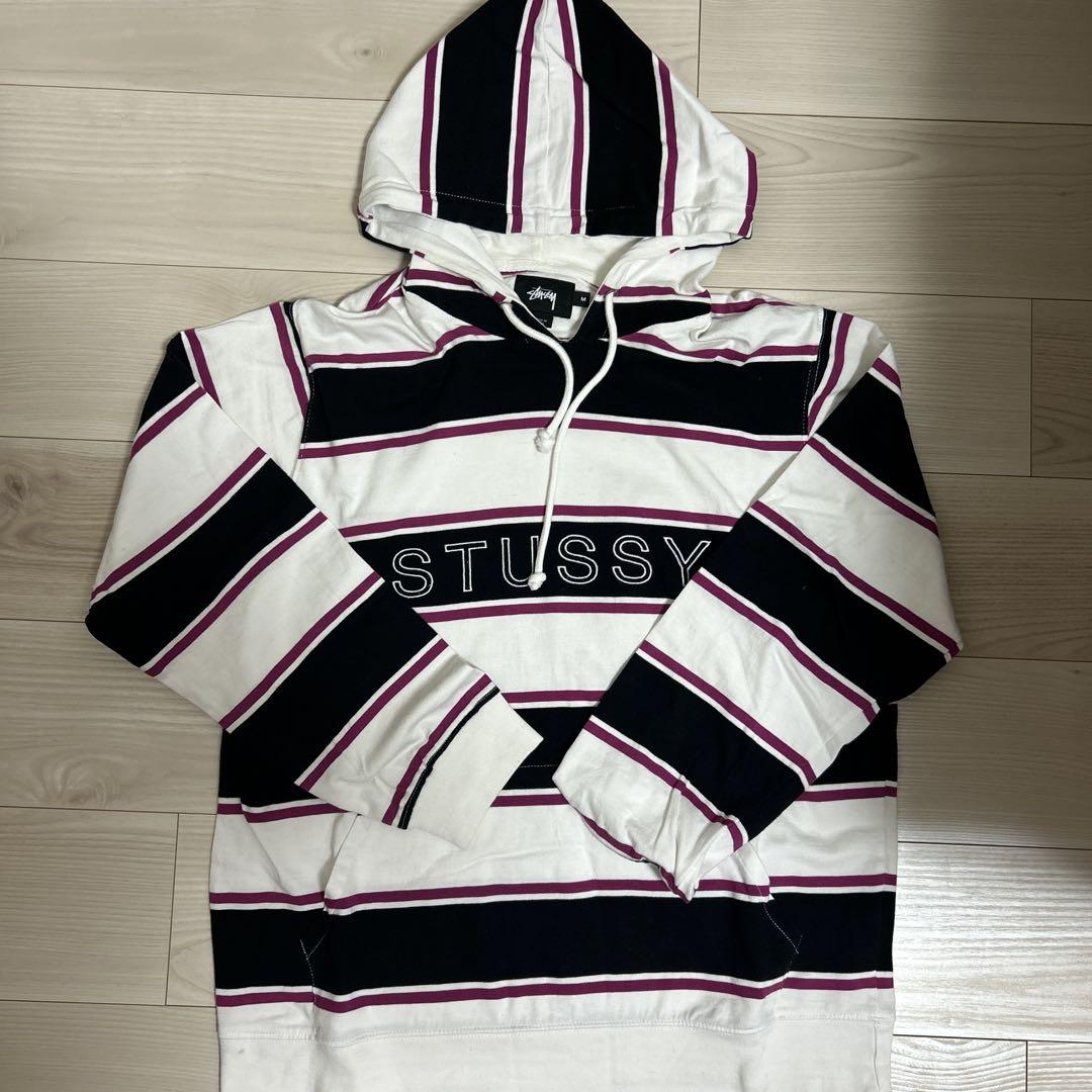 STUSSY ストライプパーカー Mサイズ