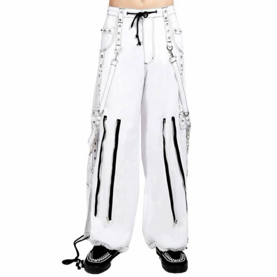 【TRIPP NYC】 Back U Skull Pant white