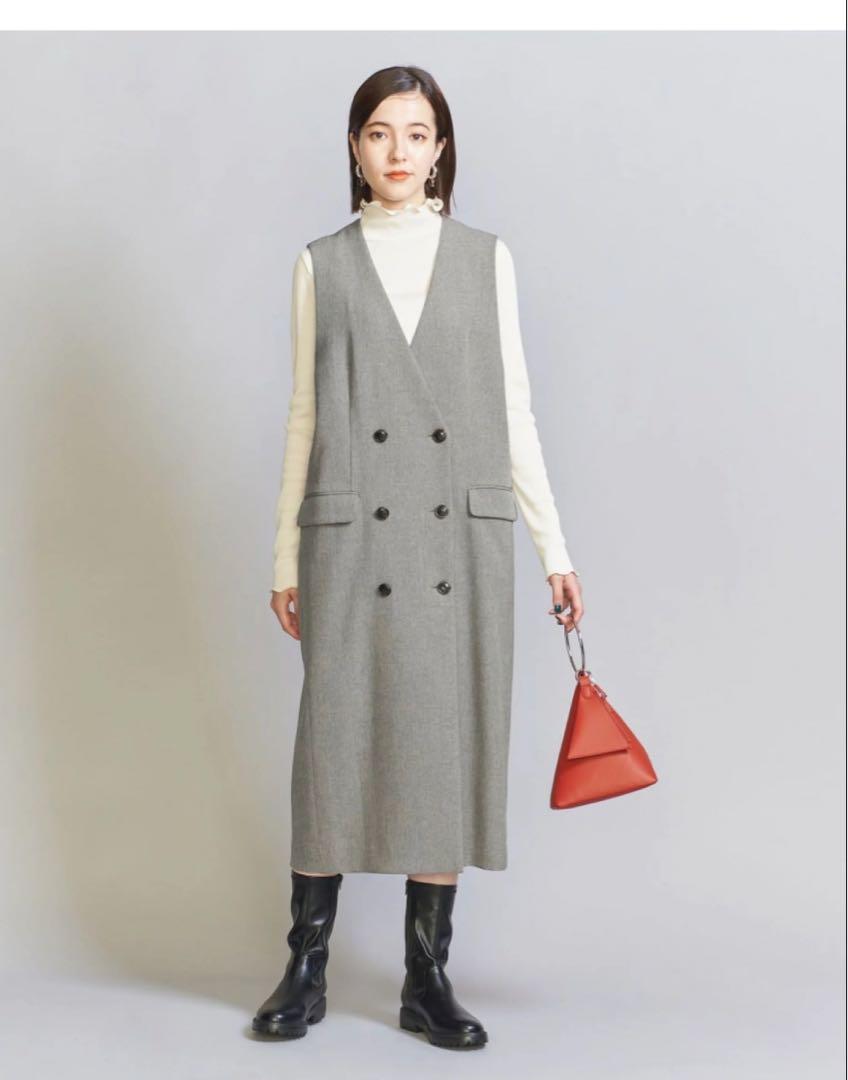完売品✨美品　BEAUTY&YOUTH ツイル ジャンパースカート＆ジレ 美品 完売品 BEAUTY&YOUTH ツイルジャンパースカート＆ジレ 2WAY