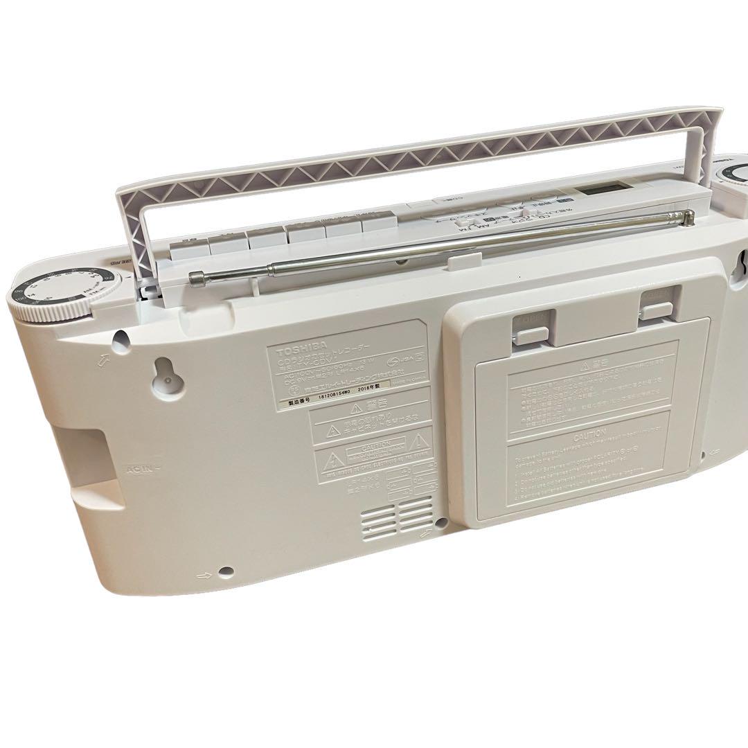 【美品】TOSHIBA TY-CDV1(W) CDラジカセ ホワイト 東芝
