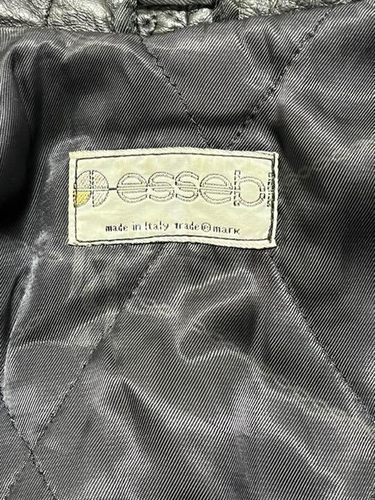 激レア イタリア製 essebi ライダースジャケット 黒 M