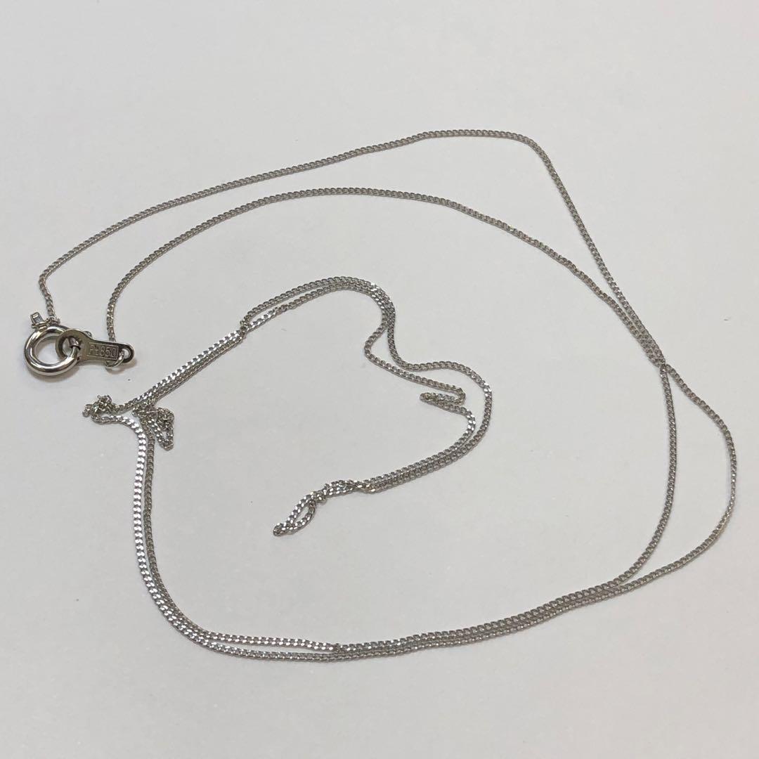 プラチナ喜平ネックレス45cm 細ネックレス レディース