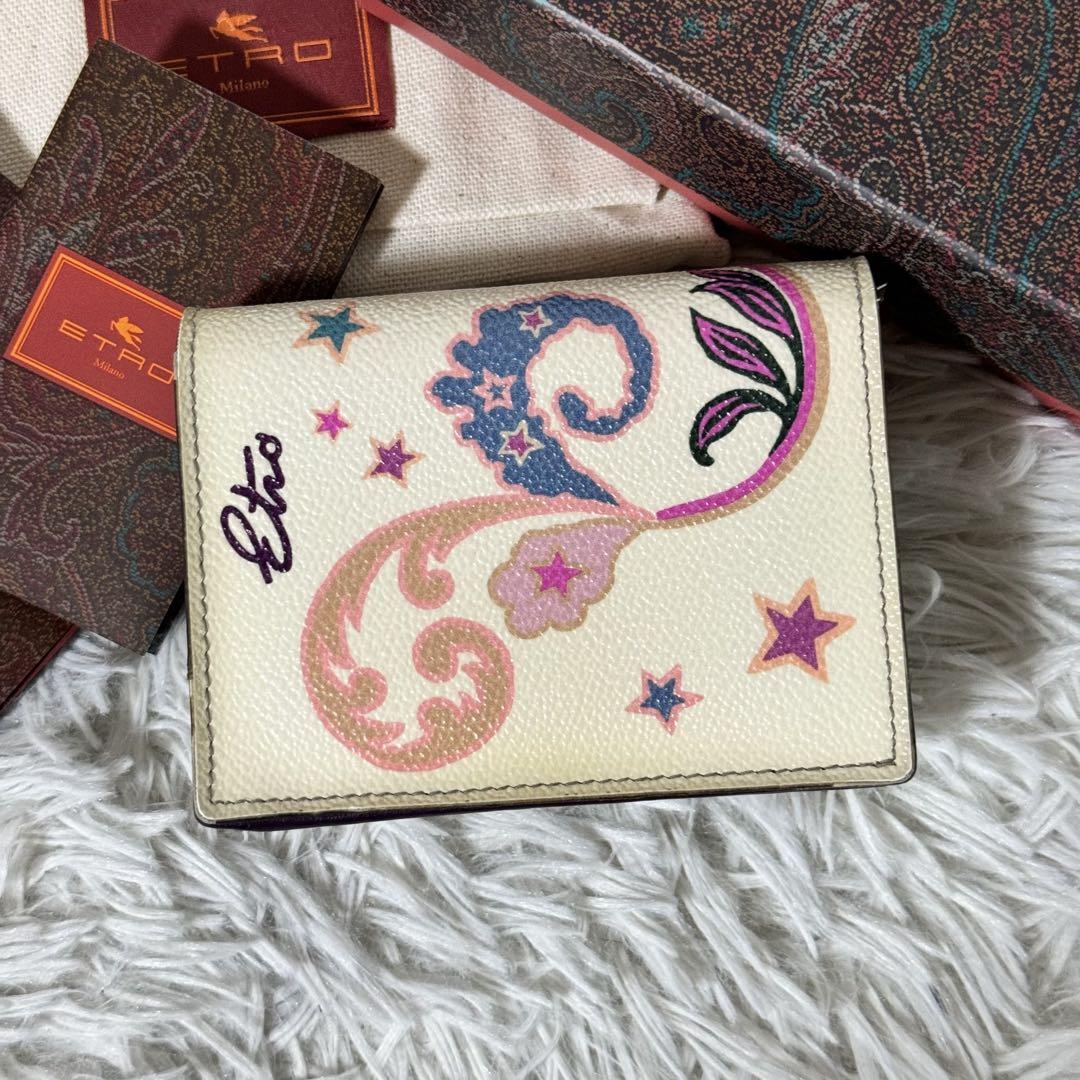 新品未使用✨ETRO エトロ　ミニウォレット　二つ折り財布　折財布　鳥かご