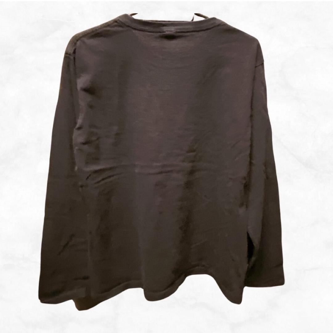 古着 海外製 anvit バラ長袖 ロンT ブラック Tシャツ 長袖