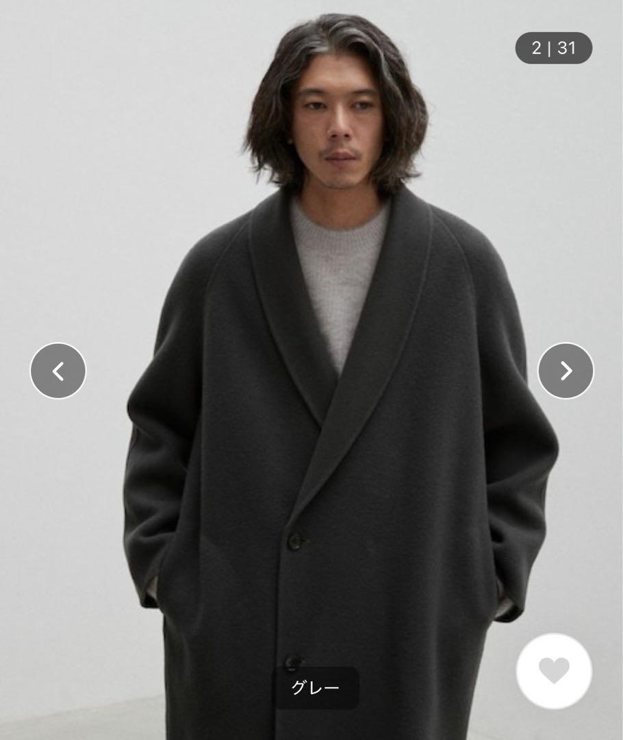 ジャケット・アウター LIDNM Super 140s SHAWL COLLAR CAPE COAT