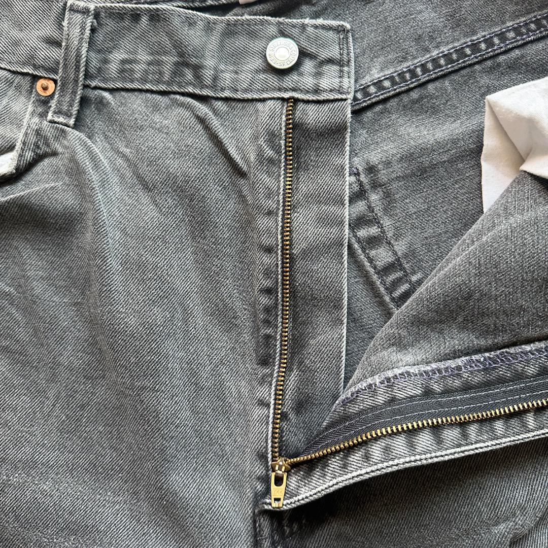 【W42 L32】levi's ギャラ入 ブラックデニム リーバイス 550