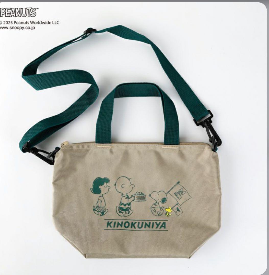 【新品未開封】SNOOPY スヌーピー  紀ノ国屋 バッグ ベージュ PEANUTS×紀ノ国屋】スヌーピー ショルダー付ミニバッグ ベージュ
