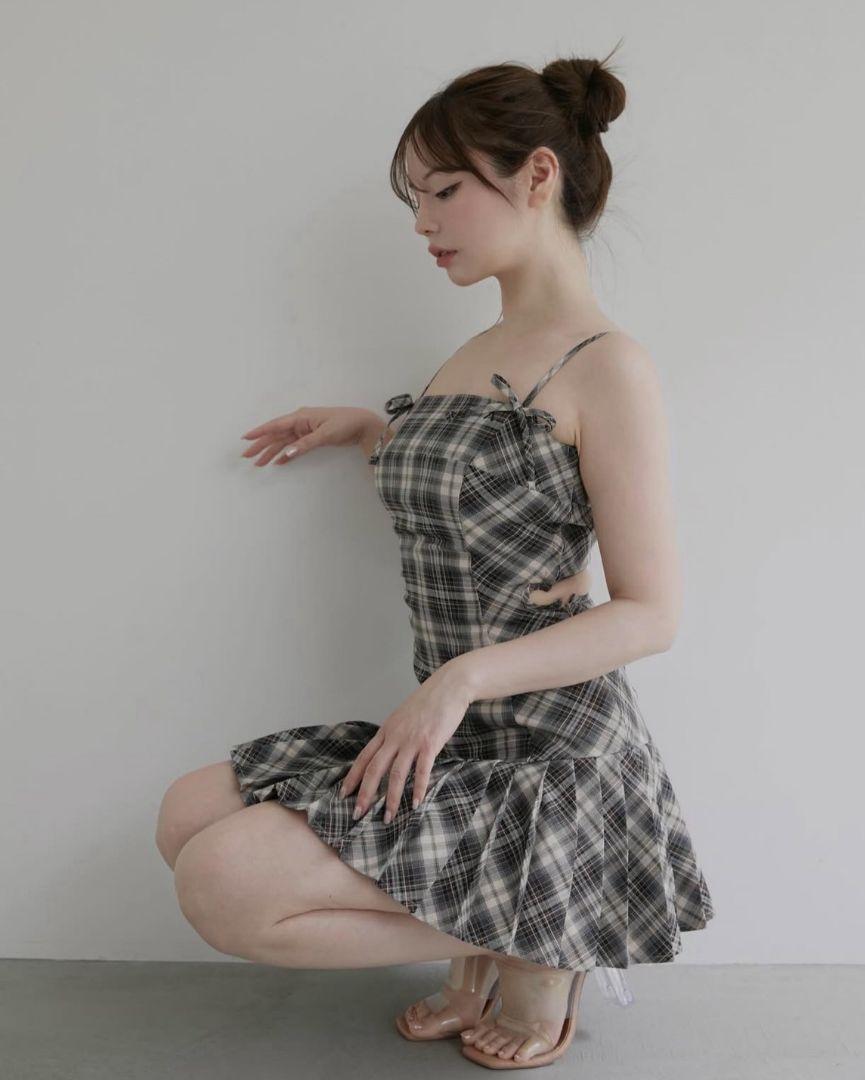 Karen check mini dress アンドマリー andmary Karen check mini dress beige s - メルカリ