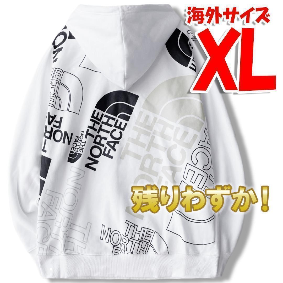 ノースフェイス メンズ パーカー 海外XL 日本3L相当 白 新品 whmt