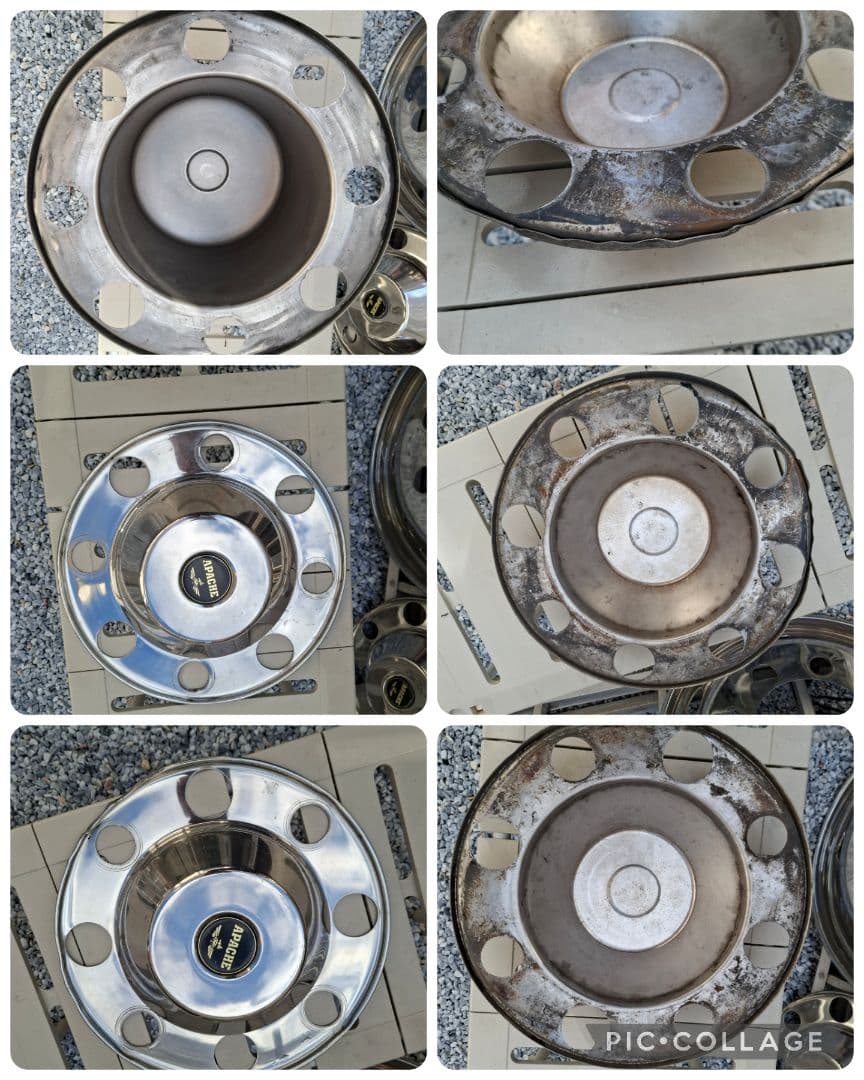 トラック8穴 ステンレス製ホイールライナーカバー