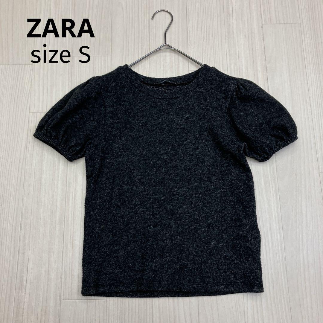 ◇ ZARA ザラ パフスリーブ 半袖 ニット セーター S - メルカリ