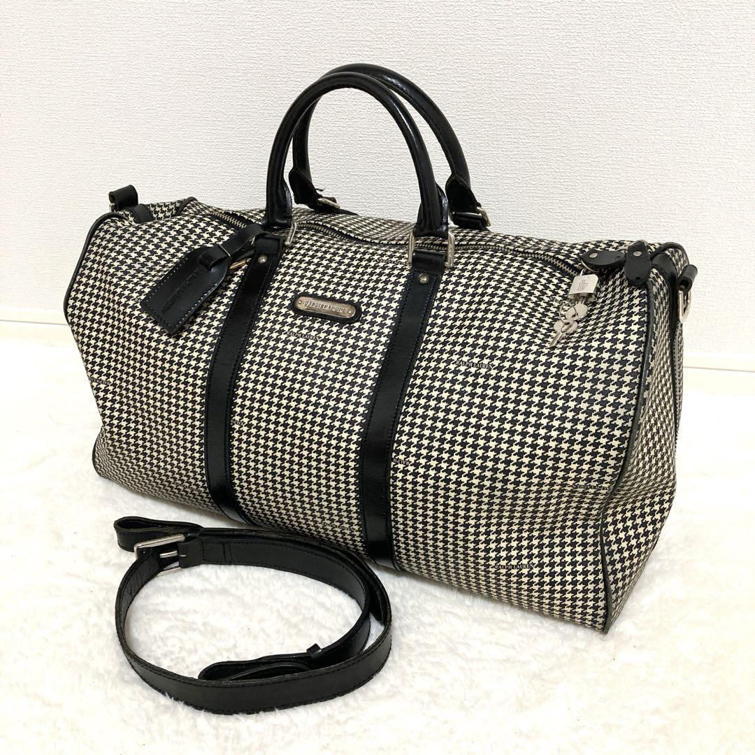 美品✨ ラルフローレン ボストンバック 2way 千鳥柄