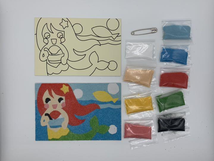 お休みはお家で遊ぼう マーメイド砂絵キット メルカリ お休みはお家で遊ぼう マーメイド砂絵キット メルカリ