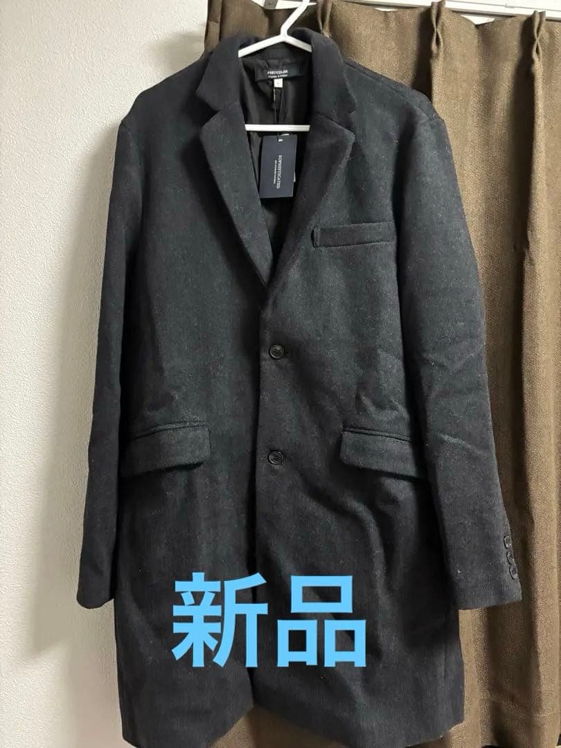 メンズダークグレー コートL