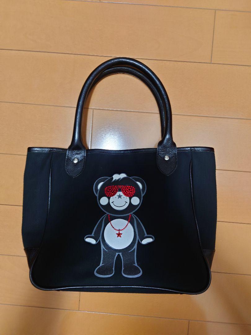 TANTA クマと赤い星のデザイン トートバッグ