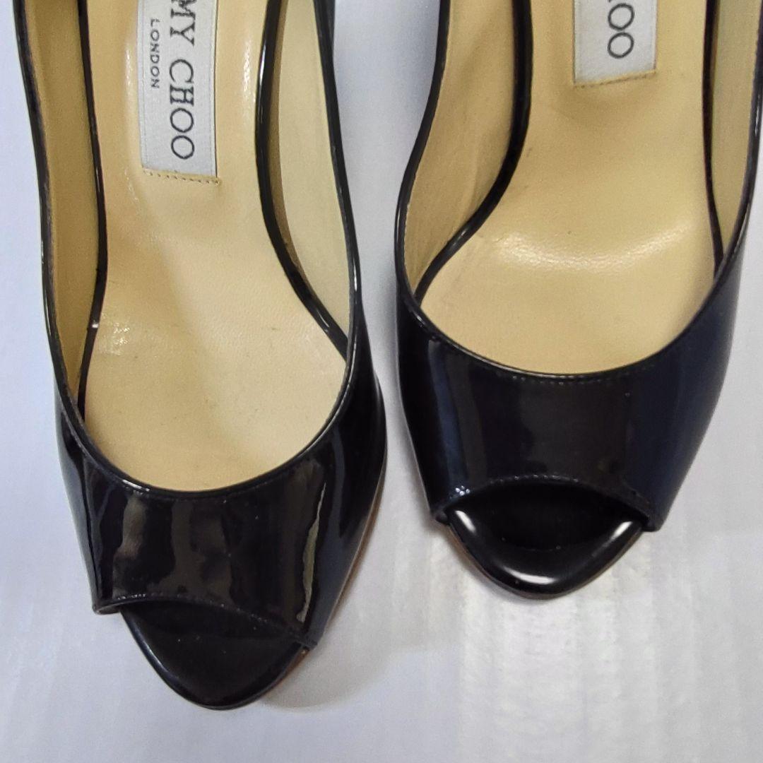 JIMMY CHOO オープントゥヒール 　37.5　黒とベージュ 楽天市場】ジミーチュウ オープントゥの通販
