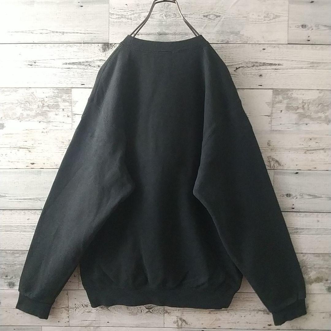 希少デザイン☆90s ナイキ 刺繍ロゴ センターロゴ スウェット L 黒