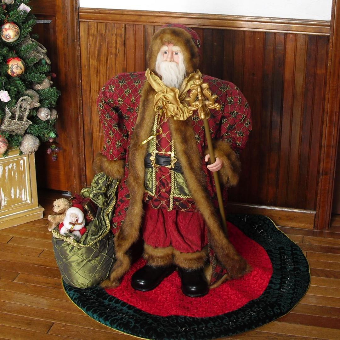 豪華 リアル 大型 Xmas クリスマスサンタクロース人形 高90cm