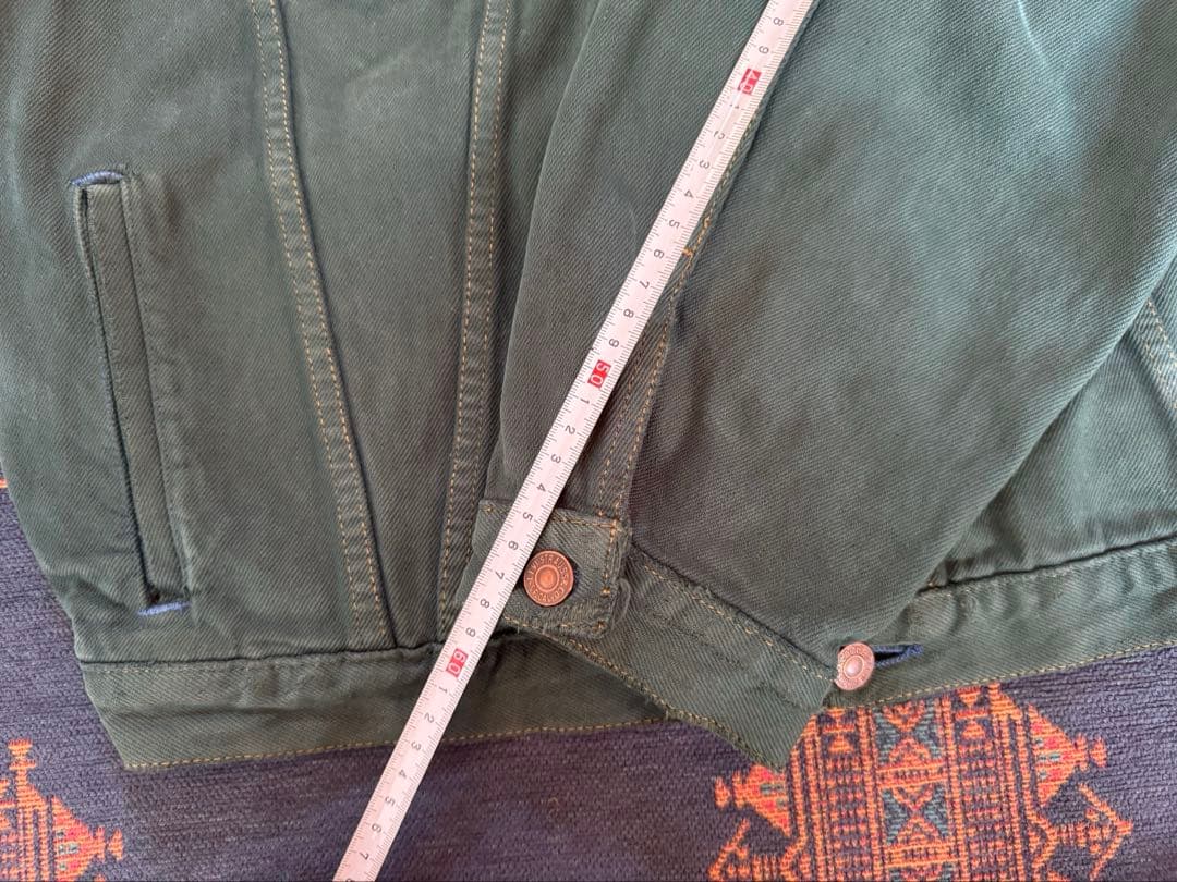 ダークグリーン デニムジャケット
