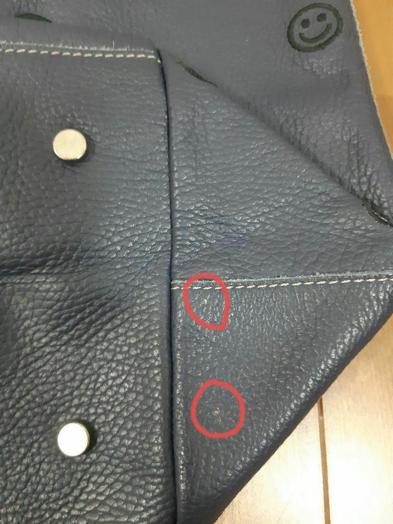 美品】NUR DONATELLA LUCCHI スマイル刺繍レザートートバッグ