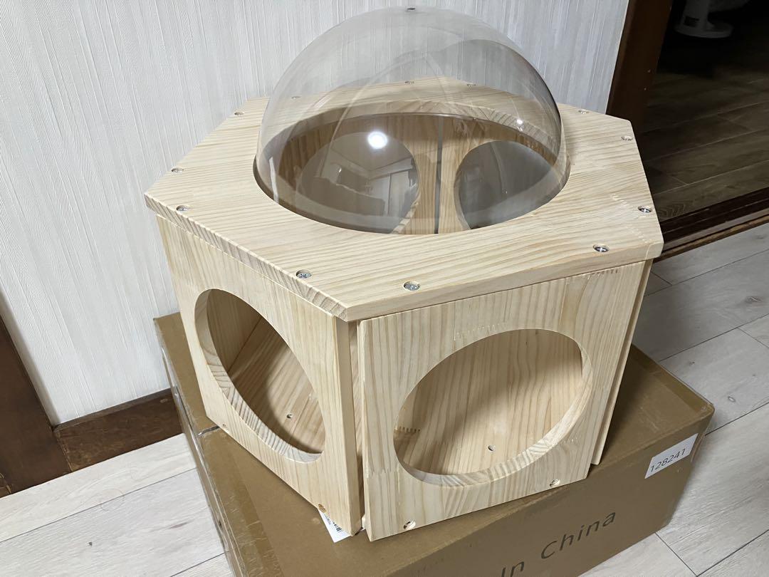 【未使用品】　キャットハウス　壁付け　キャットステップ　六角形
