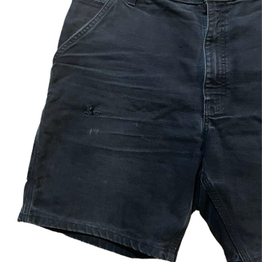 古着 CARHARTT カーハート 黒ダック地ショーツ W40