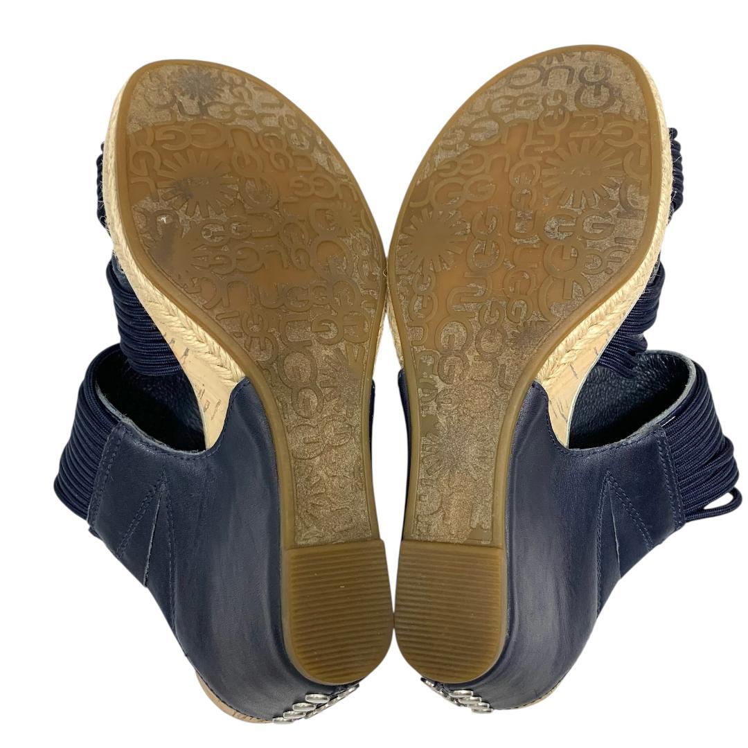 美品】UGG アグ (22) サンダル ベルト ウェッジソール 本革