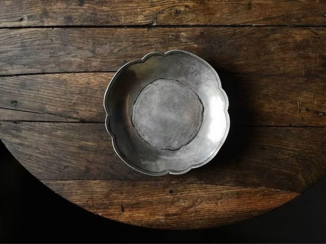 フランスアンティーク Pewter Plate