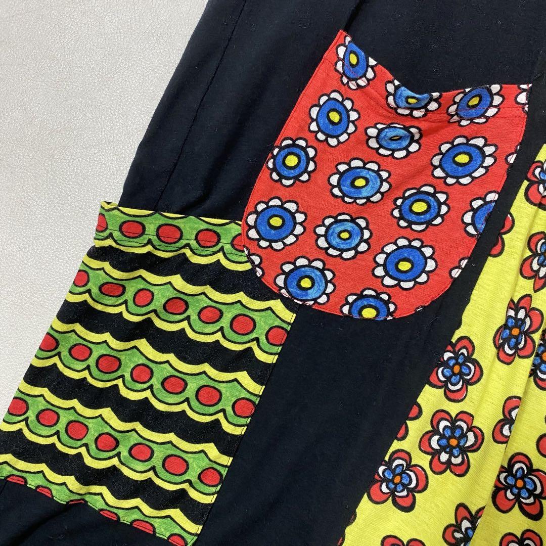 TSUMORI CHISATO フリル袖 花柄 切り替え ワンピース TSUMORI CHISATO フリル袖 花柄 切り替え ワンピース - メルカリ