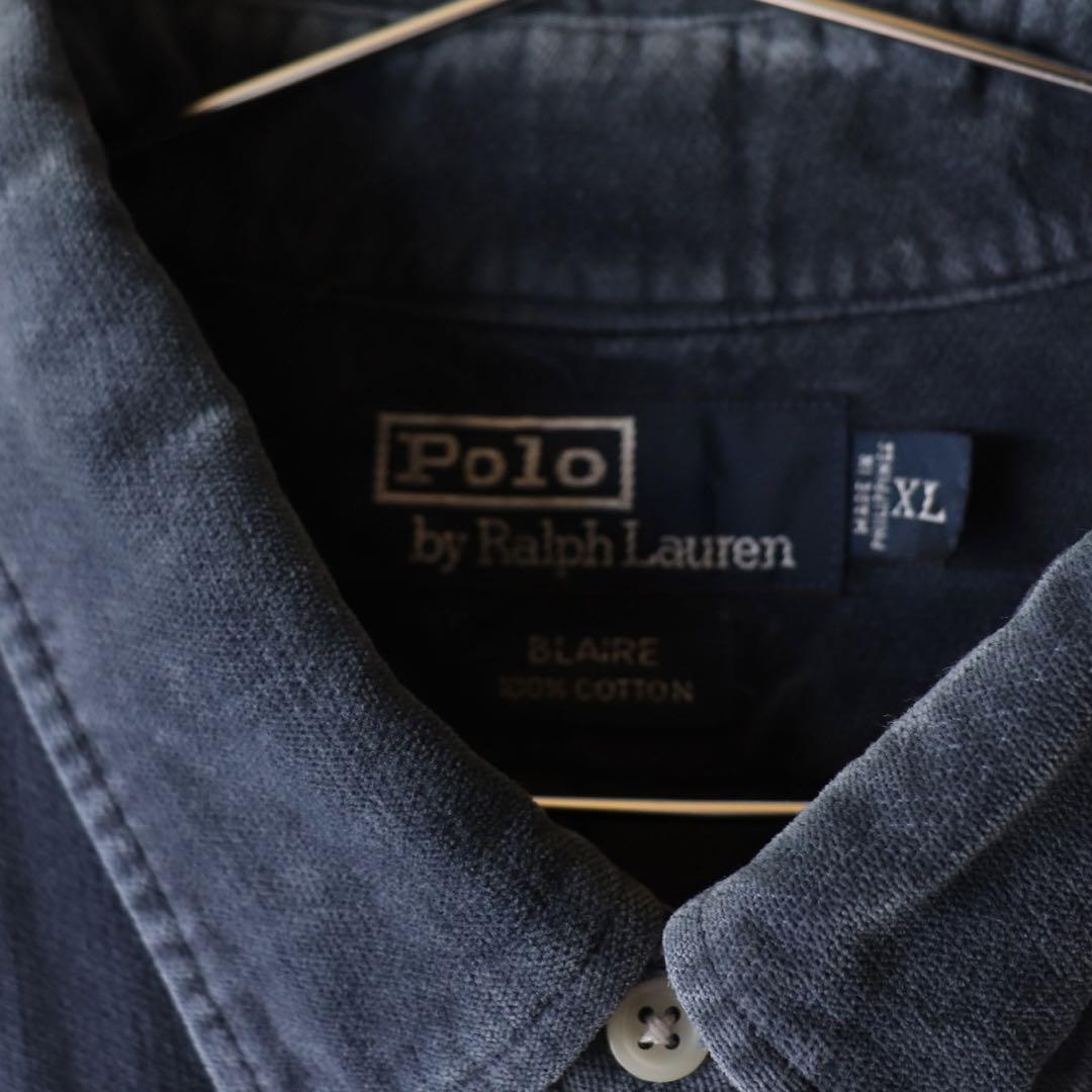 2025年最新海外 90s オーバーサイズシャツ ベロア BLAIRE Lauren Ralph トップス