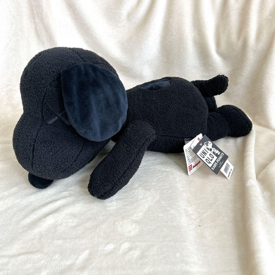 タグ付・未使用】UNIQLO×KAWS×スヌーピー ぬいぐるみM 白黒